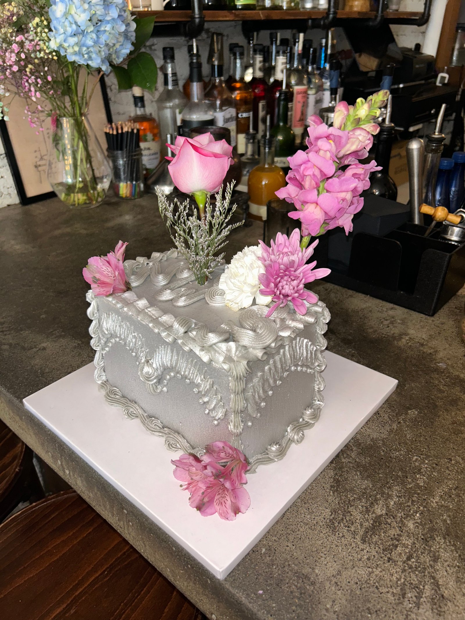 Silver Floral Design